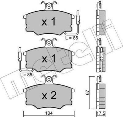 METELLI 22-0053-0 комплект тормозных колодок, дисковый тормоз на FIAT CROMA (154)