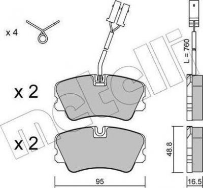 METELLI 22-0065-0 комплект тормозных колодок, дисковый тормоз на ALFA ROMEO 33 (905)