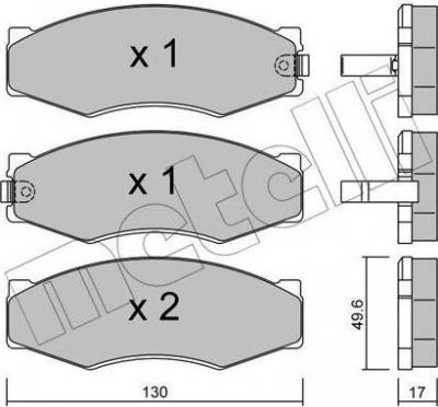 METELLI 22-0066-1 комплект тормозных колодок, дисковый тормоз на NISSAN VANETTE автобус (C22)