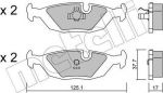 METELLI 22-0070-1 Комплект тормозных колодок, диско