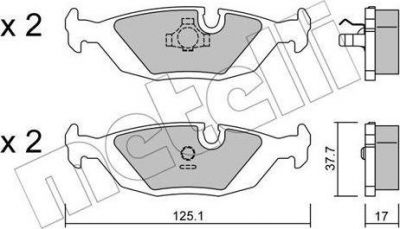 METELLI 22-0070-1 Комплект тормозных колодок, диско