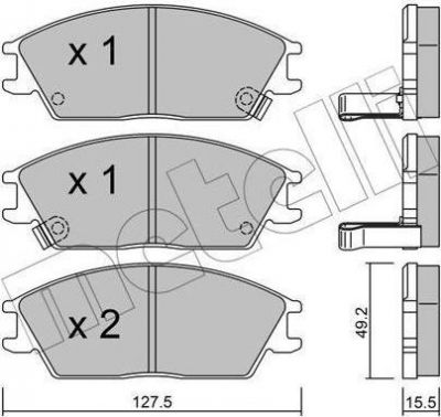 METELLI 22-0081-1 комплект тормозных колодок, дисковый тормоз на HYUNDAI ACCENT II седан (LC)