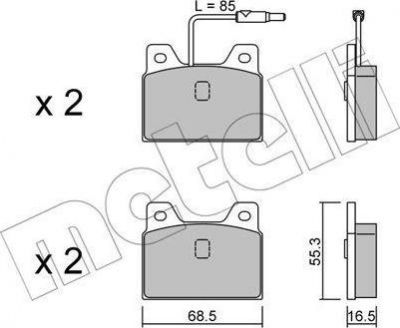 METELLI 22-0084-0 комплект тормозных колодок, дисковый тормоз на PEUGEOT 505 Break (551D)