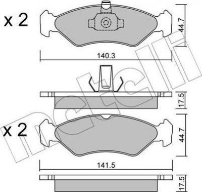 METELLI 22-0088-0 комплект тормозных колодок, дисковый тормоз на FORD FIESTA IV (JA_, JB_)