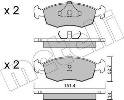 METELLI 22-0094-2 комплект тормозных колодок, дисковый тормоз на FORD SCORPIO I (GAE, GGE)