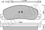 METELLI 22-0098-0 комплект тормозных колодок, дисковый тормоз на RENAULT TRAFIC фургон (TXX)