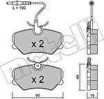 METELLI 22-0099-0 комплект тормозных колодок, дисковый тормоз на PEUGEOT 405 I Break (15E)