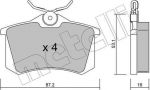 METELLI 22-0100-2 комплект тормозных колодок, дисковый тормоз на RENAULT MEGANE III Наклонная задняя часть (BZ0_)