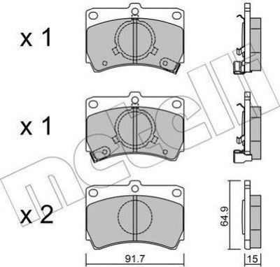 METELLI 22-0103-0 комплект тормозных колодок, дисковый тормоз на MAZDA 323 III (BF)