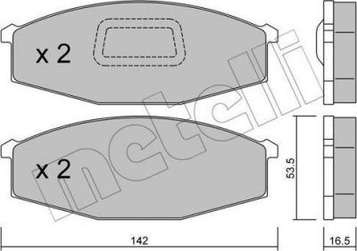 METELLI 22-0110-1 комплект тормозных колодок, дисковый тормоз на NISSAN PATROL III/2 Hardtop (K260)