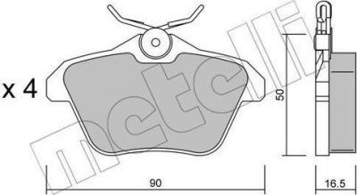 METELLI 22-0113-0 комплект тормозных колодок, дисковый тормоз на ALFA ROMEO 156 (932)