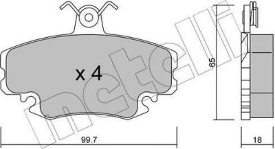 METELLI 22-0120-0 комплект тормозных колодок, дисковый тормоз на RENAULT LOGAN I универсал (KS_)