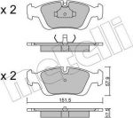 METELLI 22-0124-0 комплект тормозных колодок, дисковый тормоз на 3 (E36)
