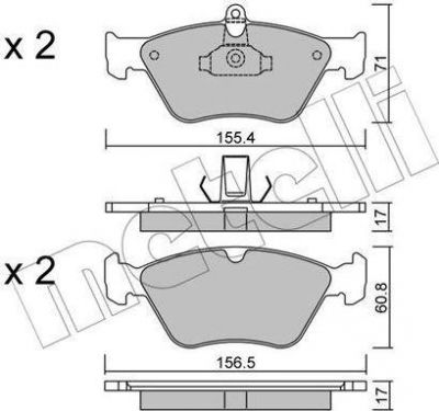 METELLI 22-0128-0 комплект тормозных колодок, дисковый тормоз на SAAB 900 II купе
