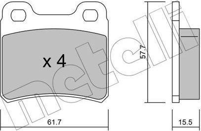 METELLI 22-0141-0 комплект тормозных колодок, дисковый тормоз на OPEL VECTRA A (86_, 87_)