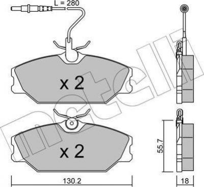 METELLI 22-0142-0 комплект тормозных колодок, дисковый тормоз на RENAULT SPORT SPIDER (EF0_)