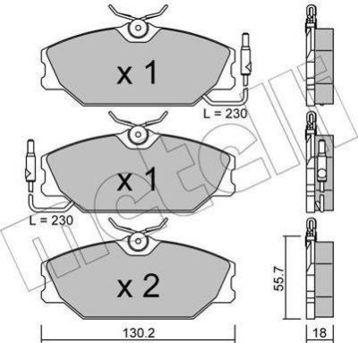 METELLI 22-0142-1 комплект тормозных колодок, дисковый тормоз на RENAULT 25 (B29_)