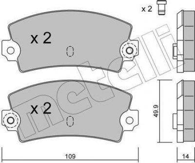 METELLI 22-0147-1 комплект тормозных колодок, дисковый тормоз на LOTUS ESPRIT S4 (082)