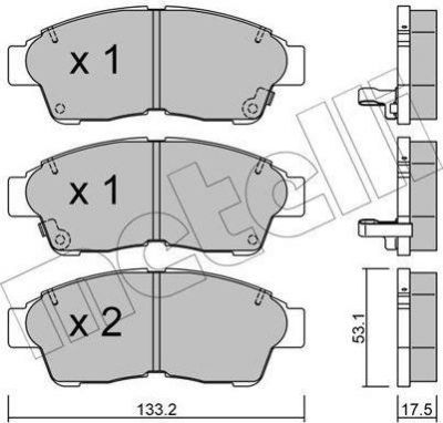 METELLI 22-0149-0 комплект тормозных колодок, дисковый тормоз на TOYOTA CARINA E Sportswagon (_T19_)