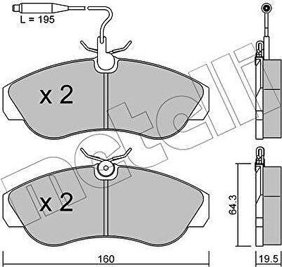 METELLI 22-0155-0 комплект тормозных колодок, дисковый тормоз на PEUGEOT BOXER автобус (230P)