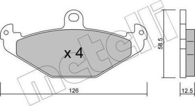 METELLI 22-0165-1 комплект тормозных колодок, дисковый тормоз на OPEL SPEEDSTER