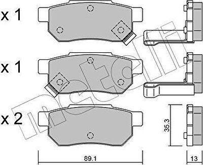 METELLI 22-0170-1 комплект тормозных колодок, дисковый тормоз на HONDA CONCERTO (HW, MA)