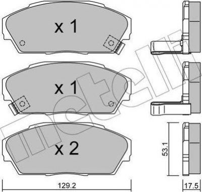 METELLI 22-0171-0 комплект тормозных колодок, дисковый тормоз на HONDA PRELUDE III (BA)