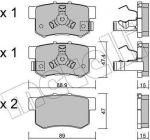 METELLI 22-0173-1 комплект тормозных колодок, дисковый тормоз на HONDA CR-V III (RE)