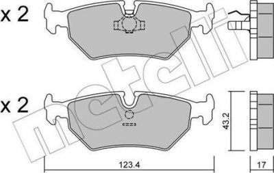 METELLI 22-0178-0 комплект тормозных колодок, дисковый тормоз на PEUGEOT 806 (221)