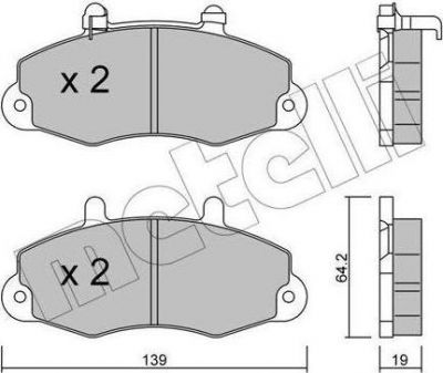 METELLI 22-0194-1 комплект тормозных колодок, дисковый тормоз на FORD TRANSIT c бортовой платформой/ходовая часть (E_ _)