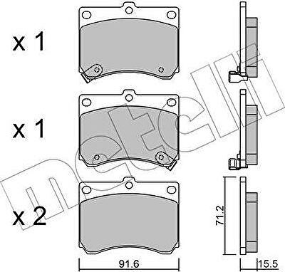 METELLI 22-0197-0 комплект тормозных колодок, дисковый тормоз на MAZDA 323 C IV (BG)