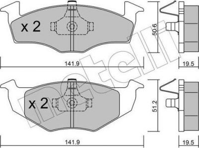 METELLI 22-0206-1 комплект тормозных колодок, дисковый тормоз на VW POLO Variant (6KV5)