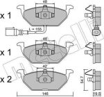 METELLI 22-0211-2 комплект тормозных колодок, дисковый тормоз на SKODA OCTAVIA (1Z3)