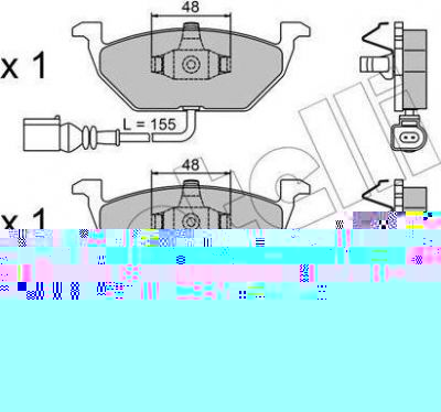 METELLI 22-0211-2 комплект тормозных колодок, дисковый тормоз на SKODA OCTAVIA (1Z3)