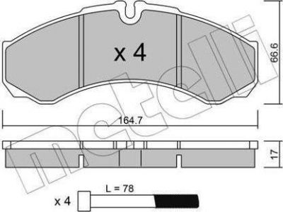 METELLI 22-0212-3 комплект тормозных колодок, дисковый тормоз на IVECO DAILY III фургон/универсал