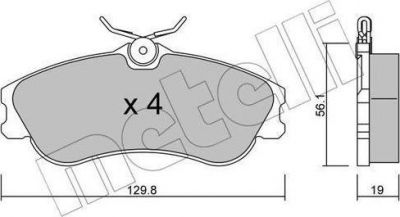 METELLI 22-0217-1 комплект тормозных колодок, дисковый тормоз на PEUGEOT PARTNER фургон (5)