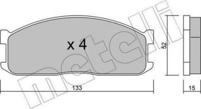 METELLI 22-0232-0 комплект тормозных колодок, дисковый тормоз на FORD ECONOVAN фургон (KAA)