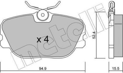 METELLI 22-0235-0 комплект тормозных колодок, дисковый тормоз на VOLVO 460 L (464)