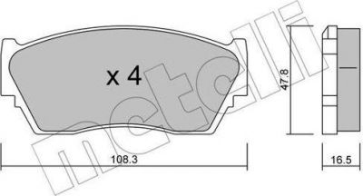 METELLI 22-0246-0 комплект тормозных колодок, дисковый тормоз на NISSAN SUNNY III Liftback (N14)