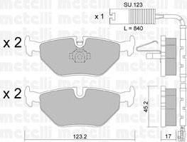 METELLI 22-0261-1K комплект тормозных колодок, дисковый тормоз на MG MG ZT- T