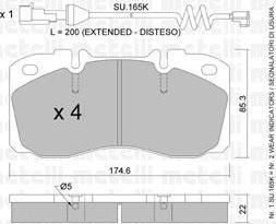 METELLI 22-0268-3K комплект тормозных колодок, дисковый тормоз на IVECO EuroCargo