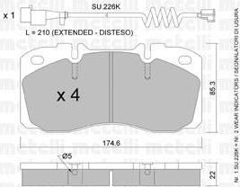 METELLI 22-0268-4K комплект тормозных колодок, дисковый тормоз на IVECO DAILY IV фургон/универсал