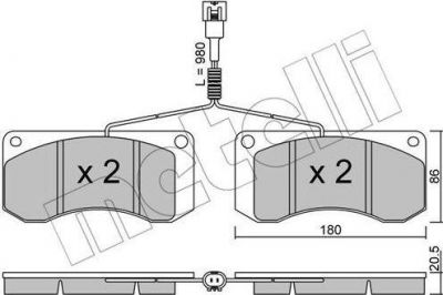 METELLI 22-0272-1 комплект тормозных колодок, дисковый тормоз на RENAULT TRUCKS Midliner