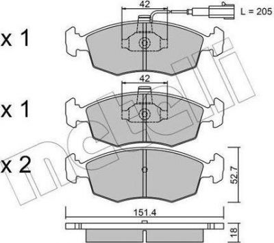 METELLI 22-0274-0 комплект тормозных колодок, дисковый тормоз на FIAT PALIO Weekend (178DX)