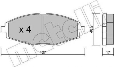 METELLI 22-0293-0 комплект тормозных колодок, дисковый тормоз на DAEWOO MATIZ (KLYA)