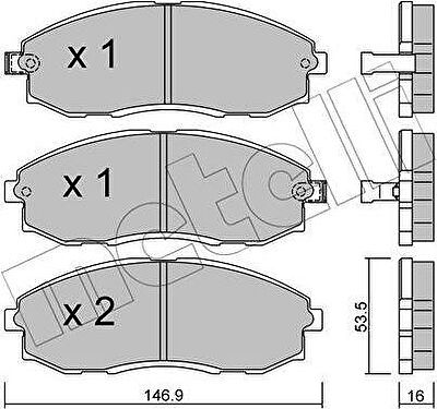 METELLI 22-0297-0 комплект тормозных колодок, дисковый тормоз на HYUNDAI H-1 / STAREX