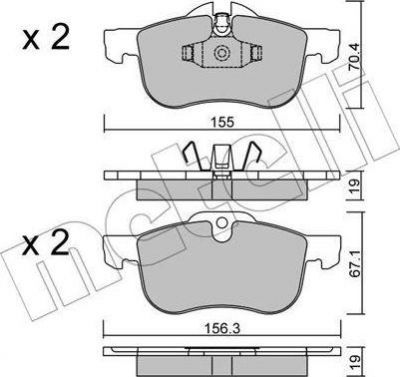 METELLI 22-0307-0 комплект тормозных колодок, дисковый тормоз на MG MG ZT- T