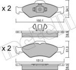 METELLI 22-0315-0 комплект тормозных колодок, дисковый тормоз на FORD FIESTA IV (JA_, JB_)