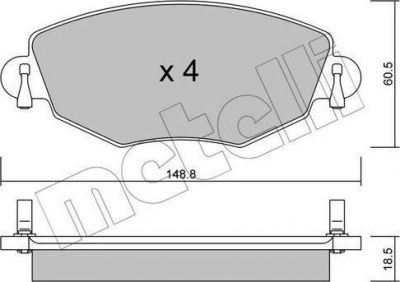 METELLI 22-0318-0 Комплект тормозных колодок, диско