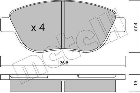 METELLI 22-0322-1 Комплект тормозных колодок, диско